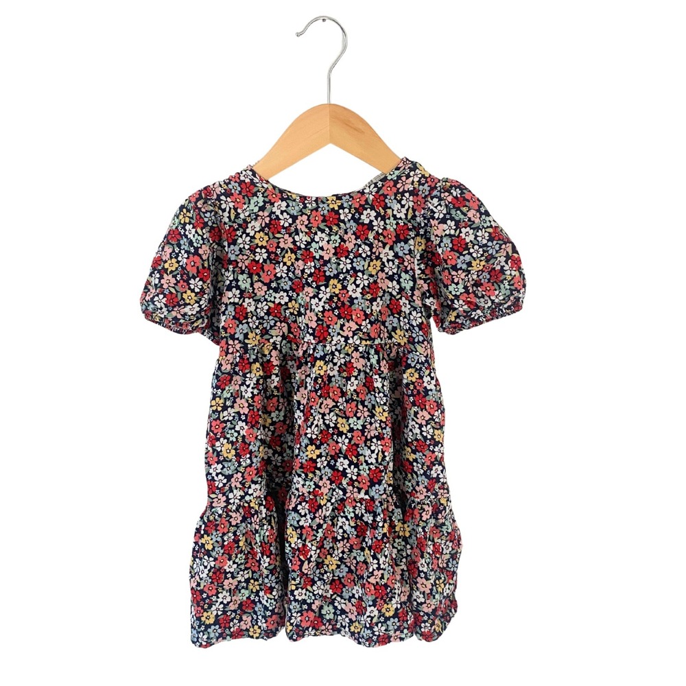 H&M Floral Print Dress Girls Short Sleeve Casual Summer Cute Size 3 Years